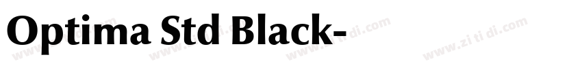 Optima Std Black字体转换